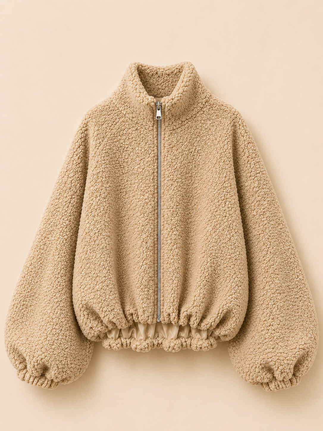 Kuschelige Jacke mit Raffung
