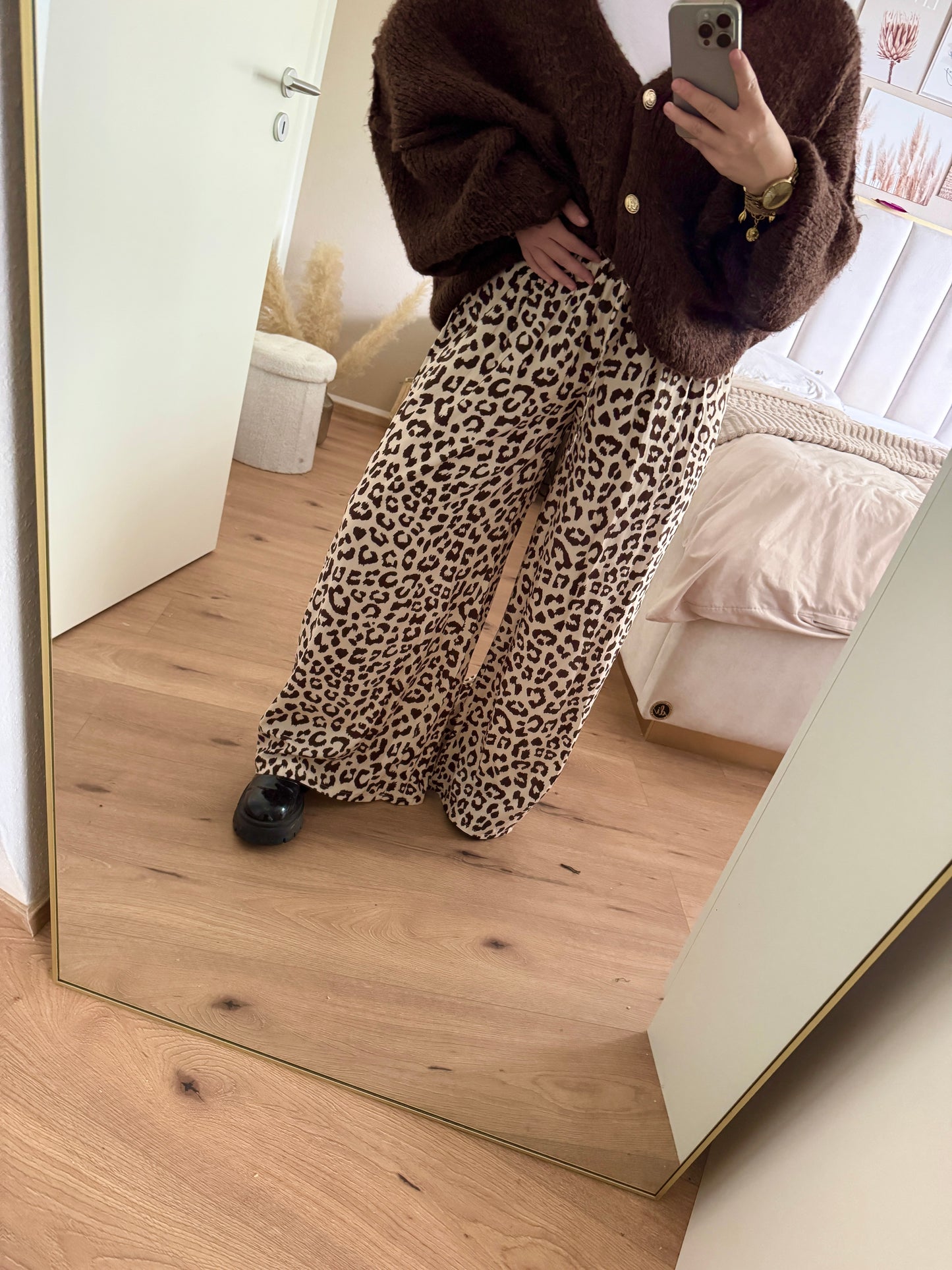 Leo Stoff Hose mit weitem Bein – Trendige Damenhose bis Größe 44