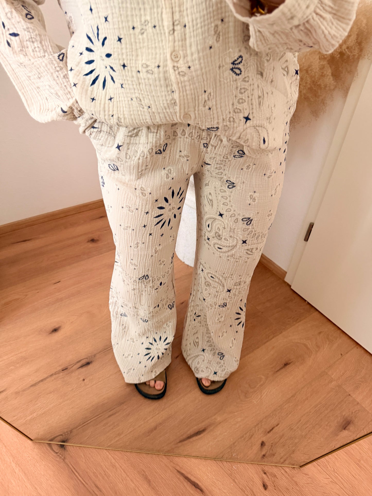 Musselin Hose mit Muster