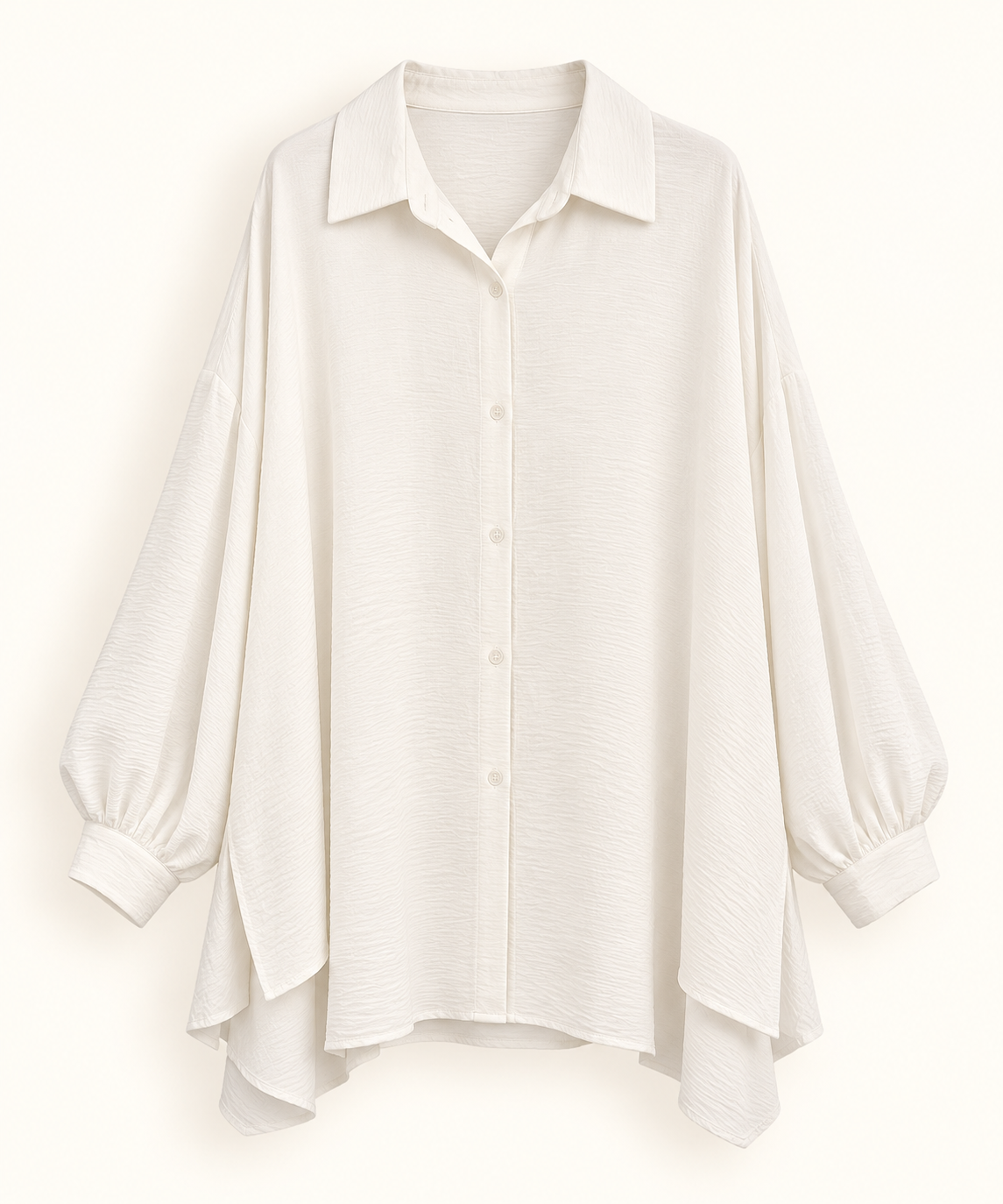 Oversize viskose bluse long