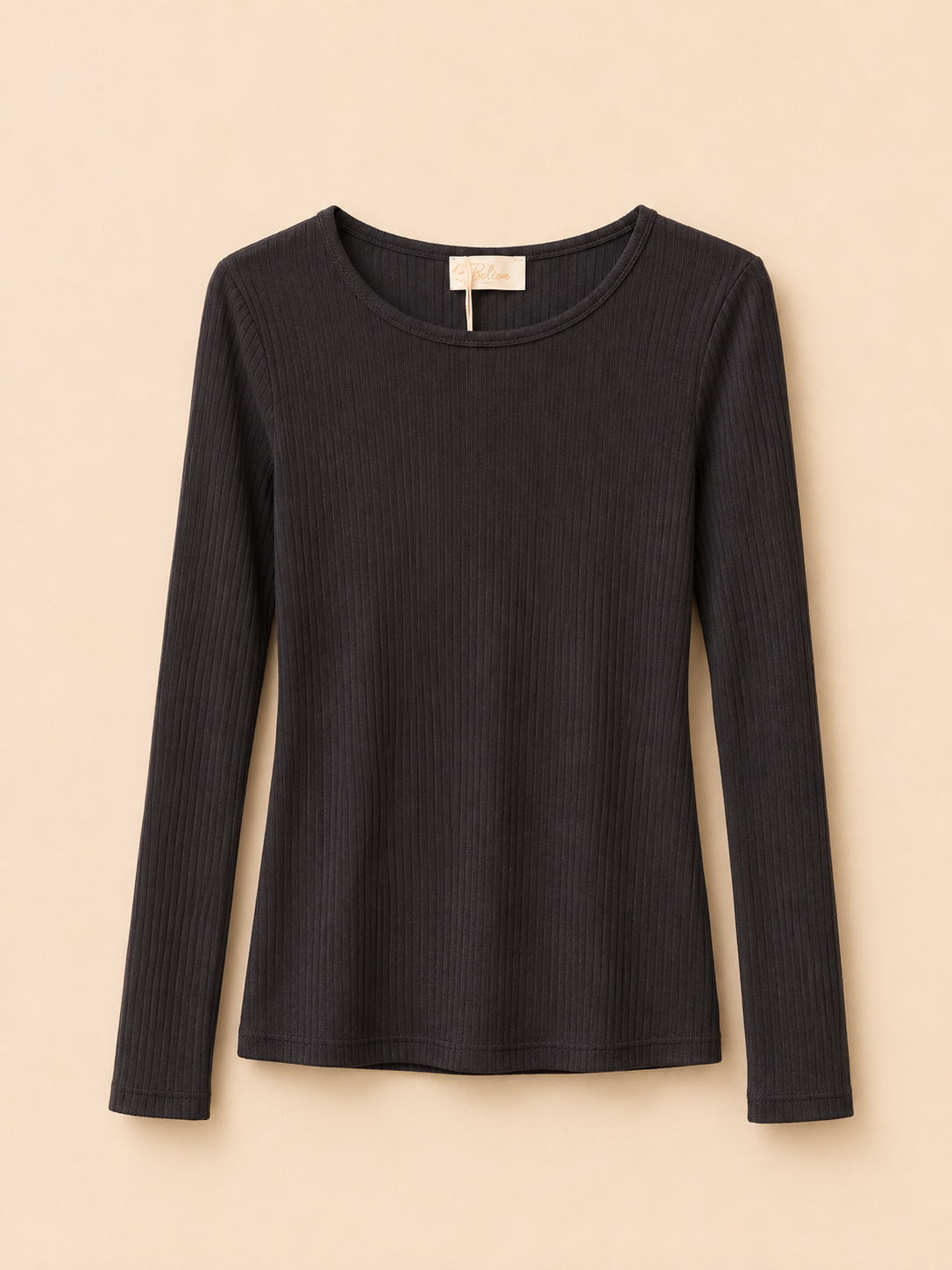 Cashmere long sleeve rippstrick Optik