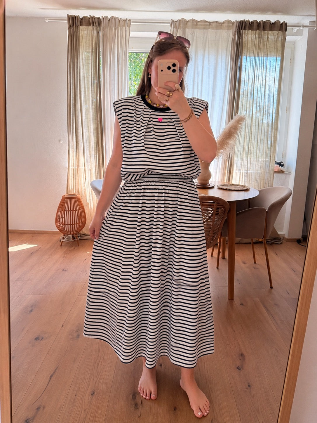 Jersey Rock Stripes mit kleinem schlitz