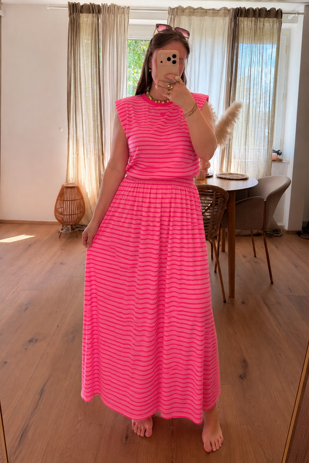 Jersey Rock Stripes mit kleinem schlitz