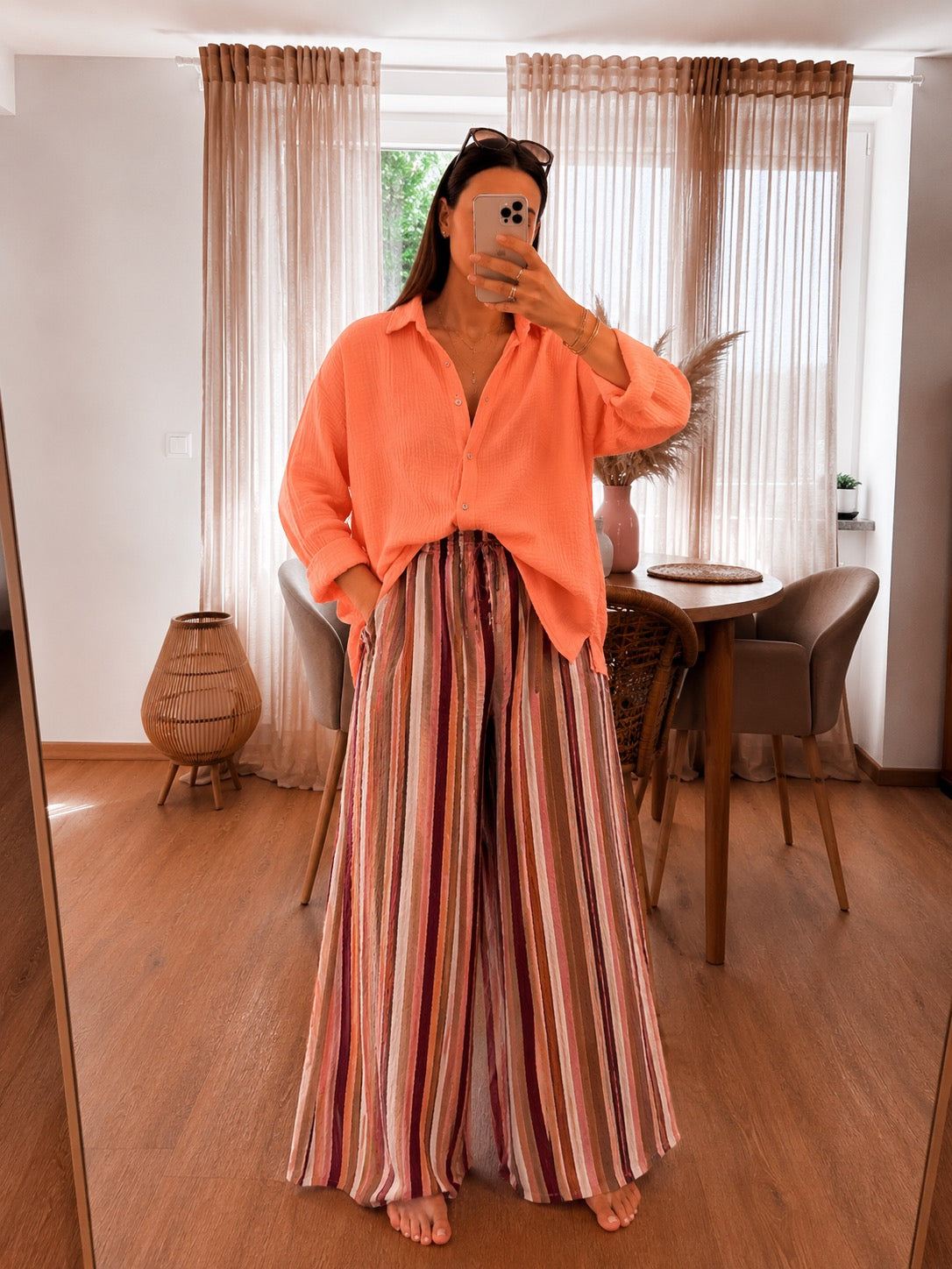 Gestreifte lockere Hose lili oversize Fit