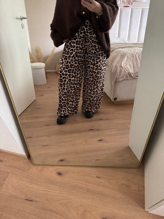 Leo Stoff Hose mit weitem Bein – Trendige Damenhose bis Größe 44