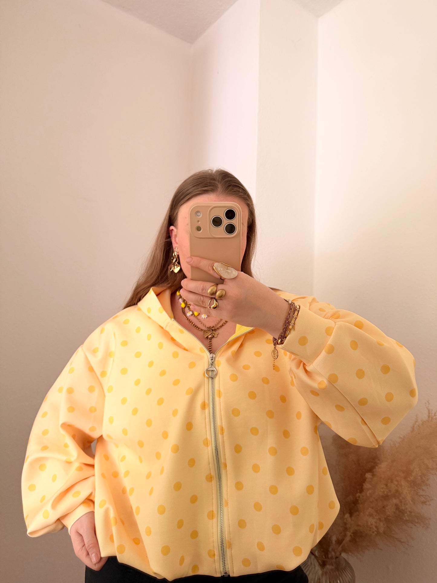 Polka Sweatshirt Jacke