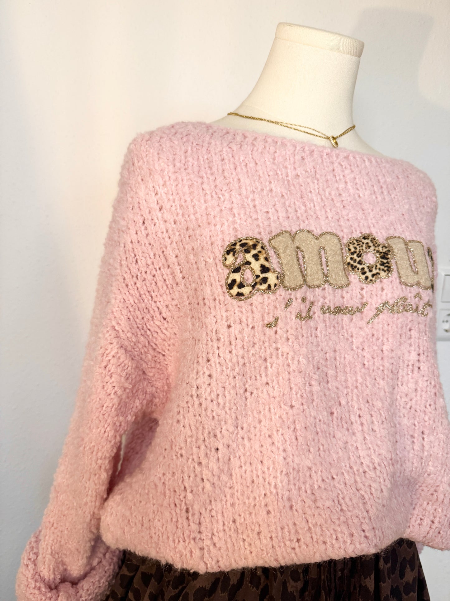 Boucle Pullover Rosa