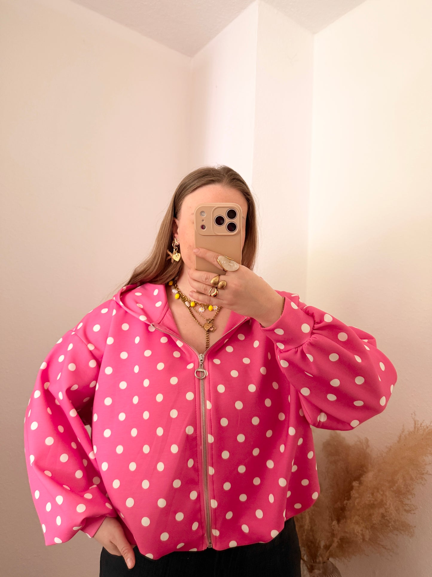 Polka Sweatshirt Jacke