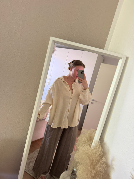Basic Musselin Bluse – weich, luftig & zeitlos