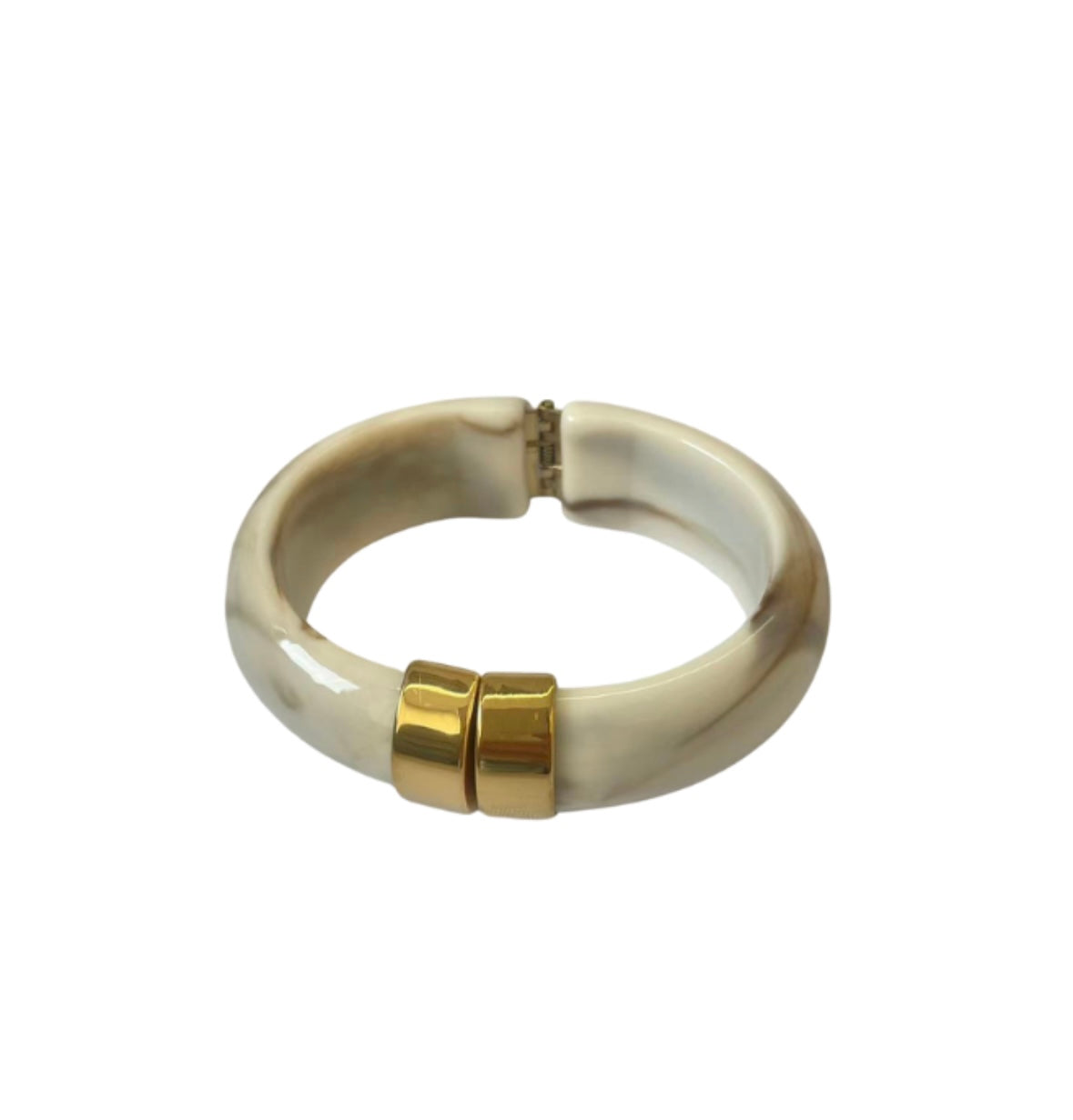 Round Chunky Resin Edelstahl Armreif