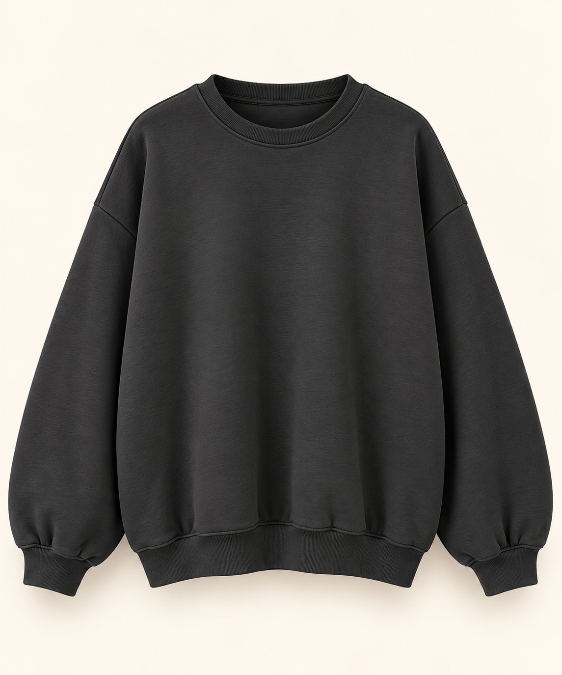 oversize Butterstoff Pullover mit backprint
