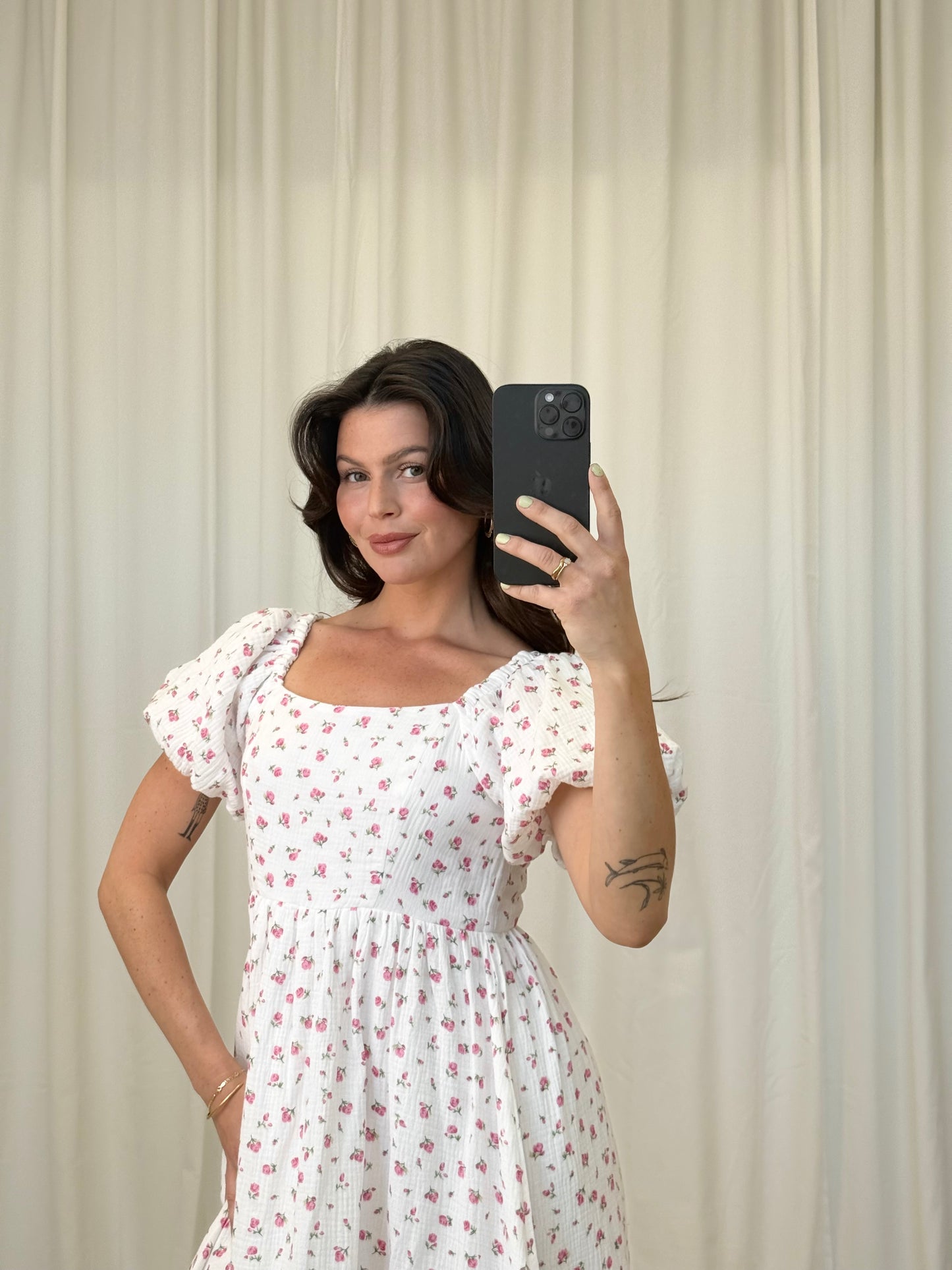 Musselin Blumen Kleid yuna
