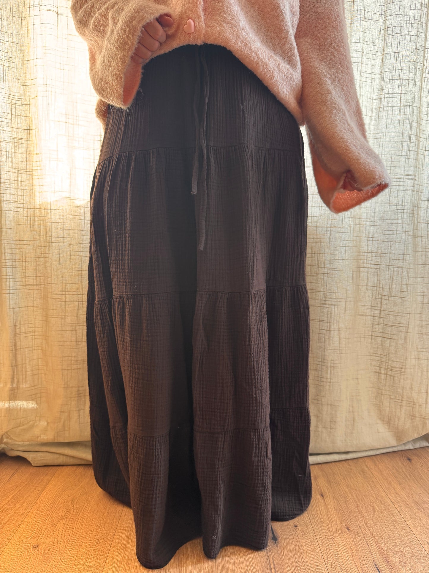 Maxi Musselin Rock – One Size (36–42) – Weich, luftig & stylisch