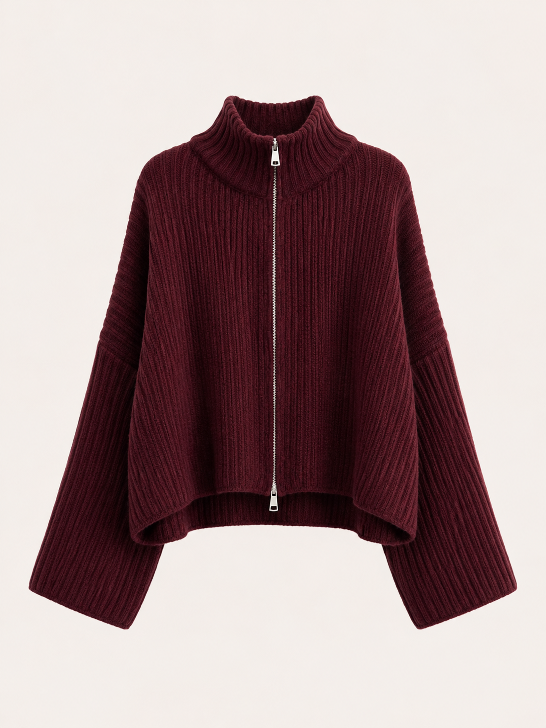 Strickjacke mit Reißverschluss