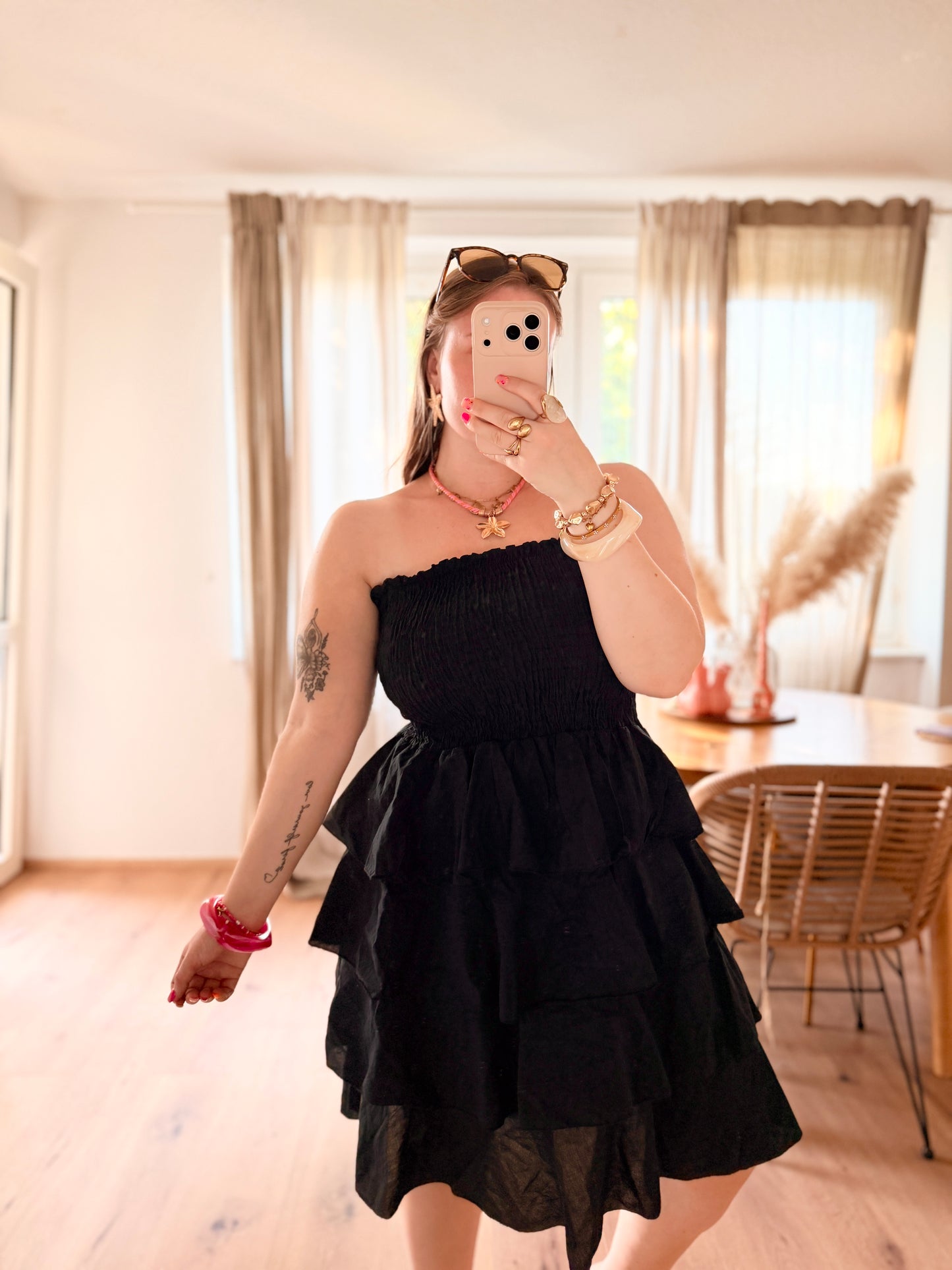 Bandeau Kleid aus Baumwolle