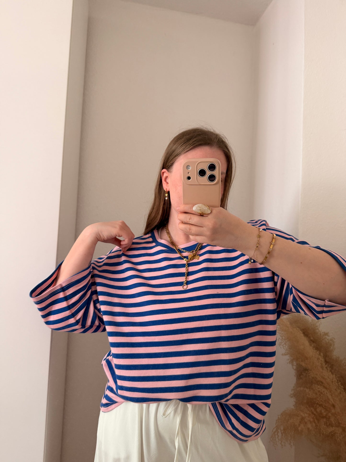 Gestreiftes Dreiviertel Ibiza Shirt
