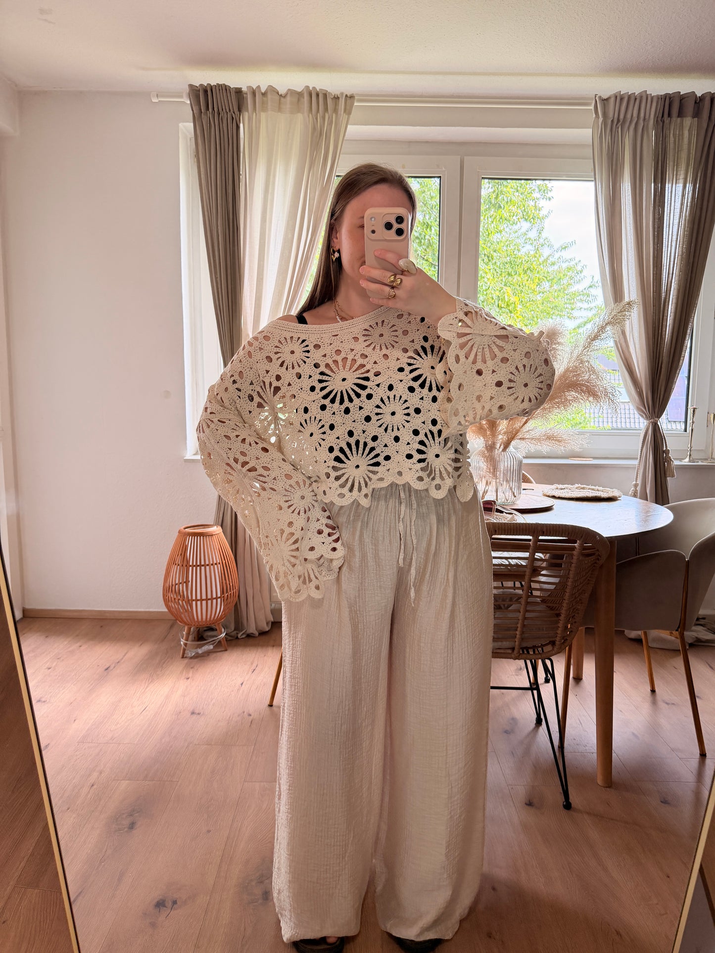 Hose mit weitem Bein Recycelter Stoff Lyocell Felina