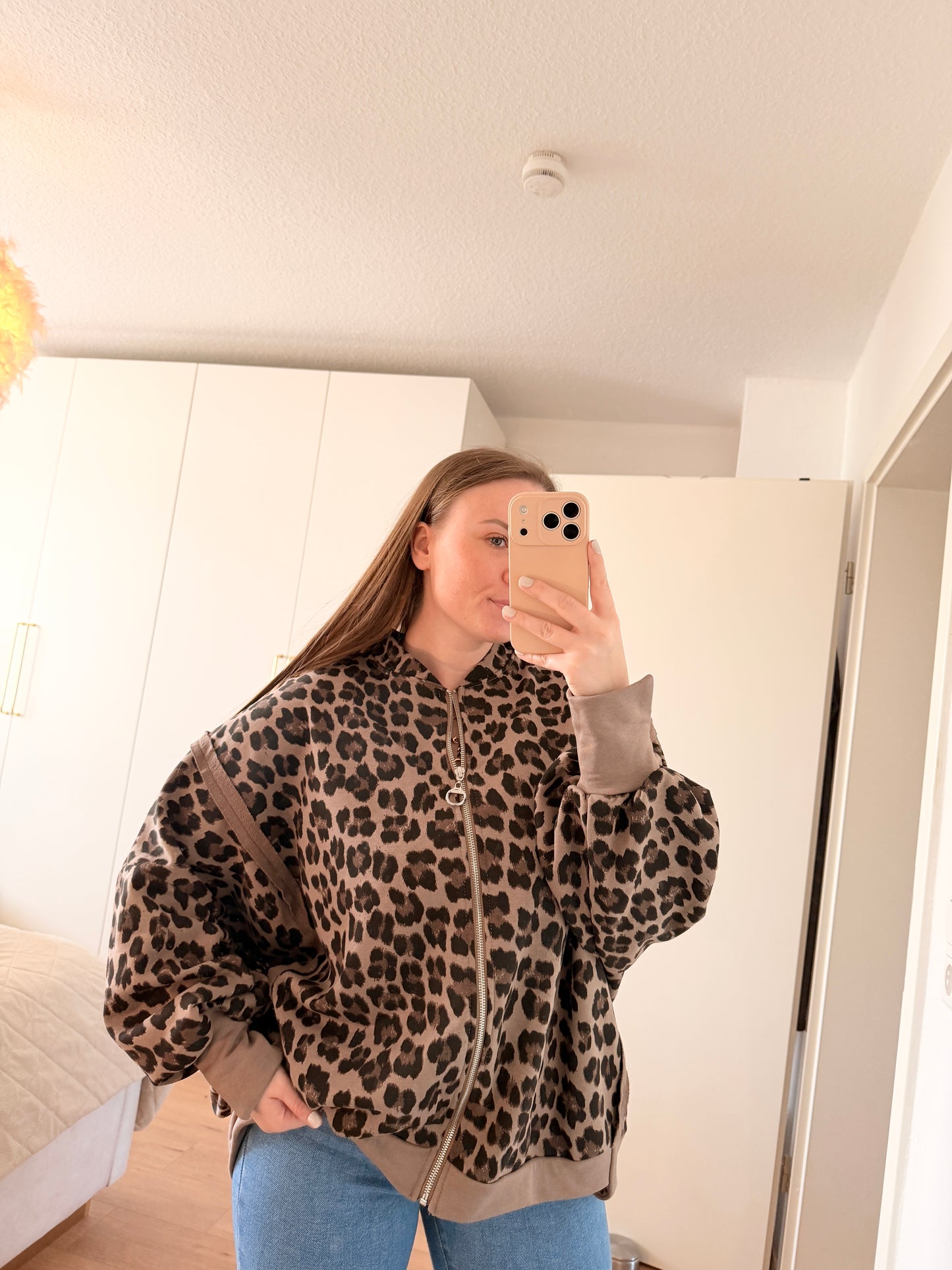Leo Oversize Jacke mit Reißverschluss