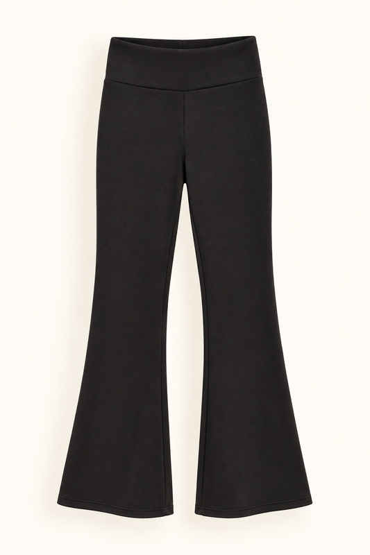 Butterstoff leggings mit Schlag