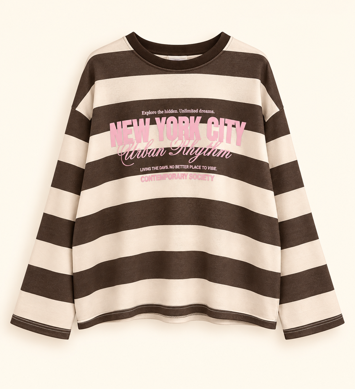 Baumwoll streifen Long Sleeve