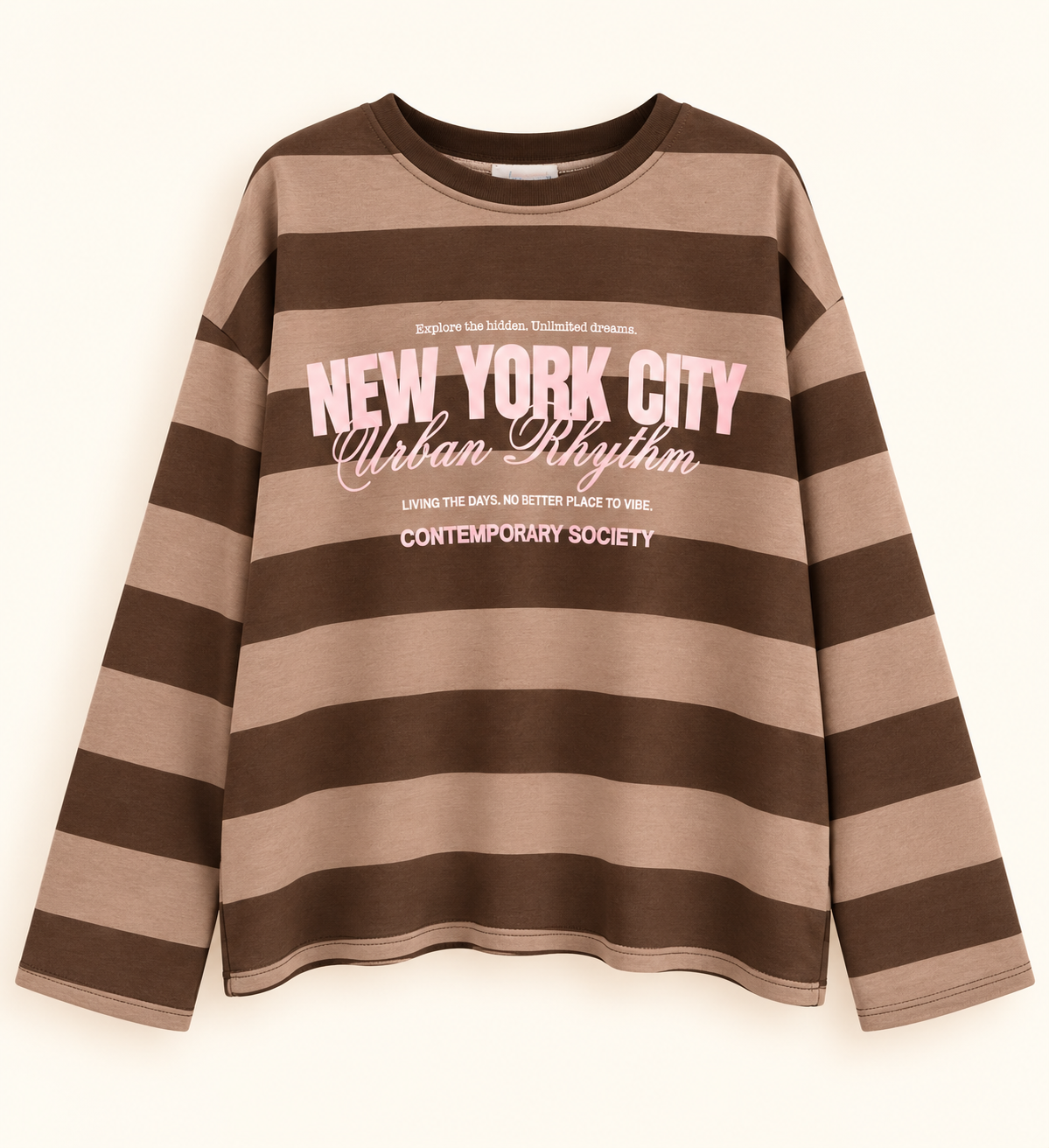 Baumwoll streifen Long Sleeve