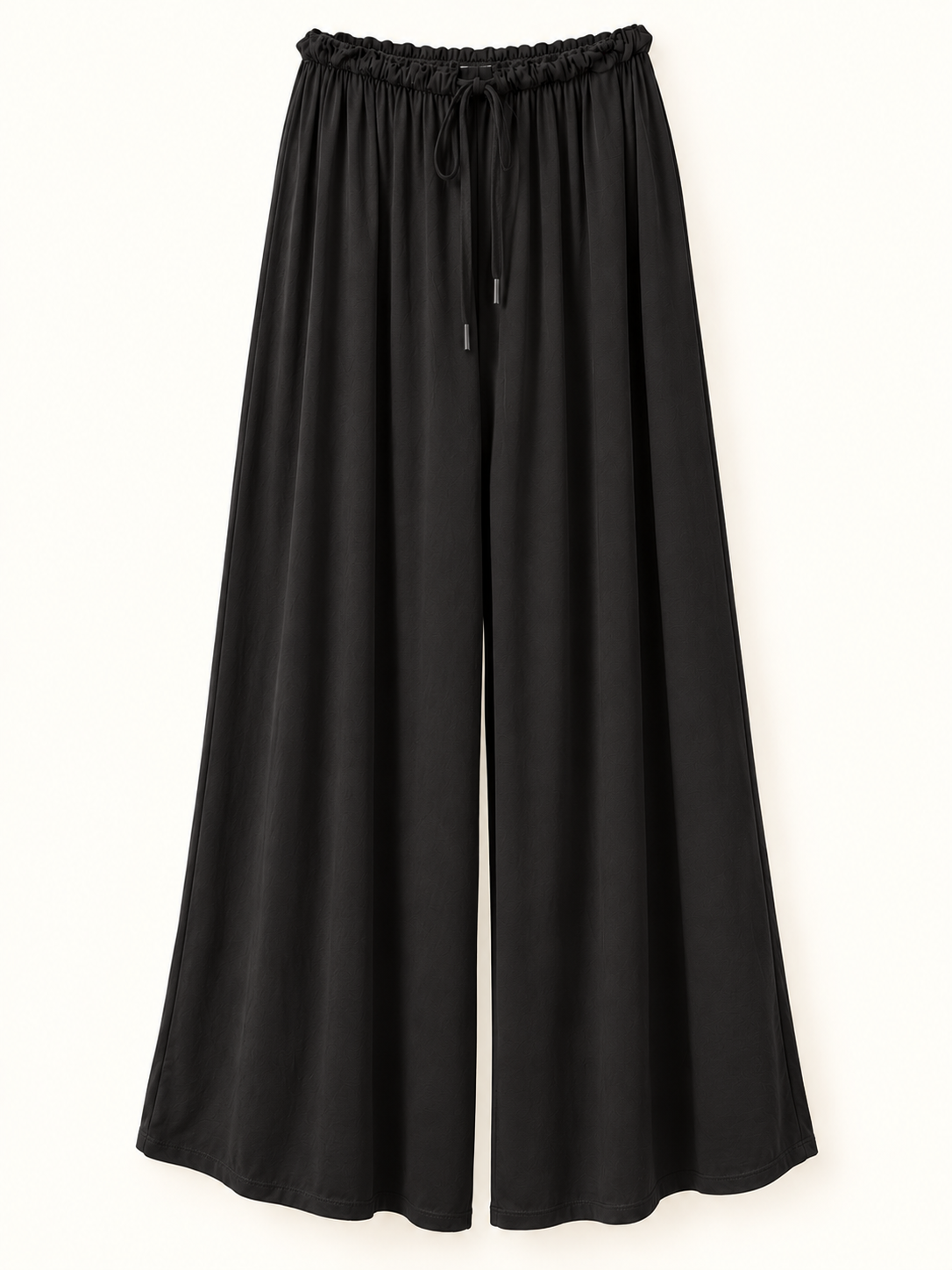 Dehnbare Viskose Wide Leg Hose mit hohem Bund, Seitentaschen und weitem Bein | Gr. 36–56