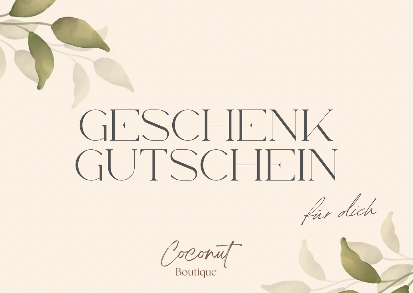 Coconut Boutique Geschenk Gutschein