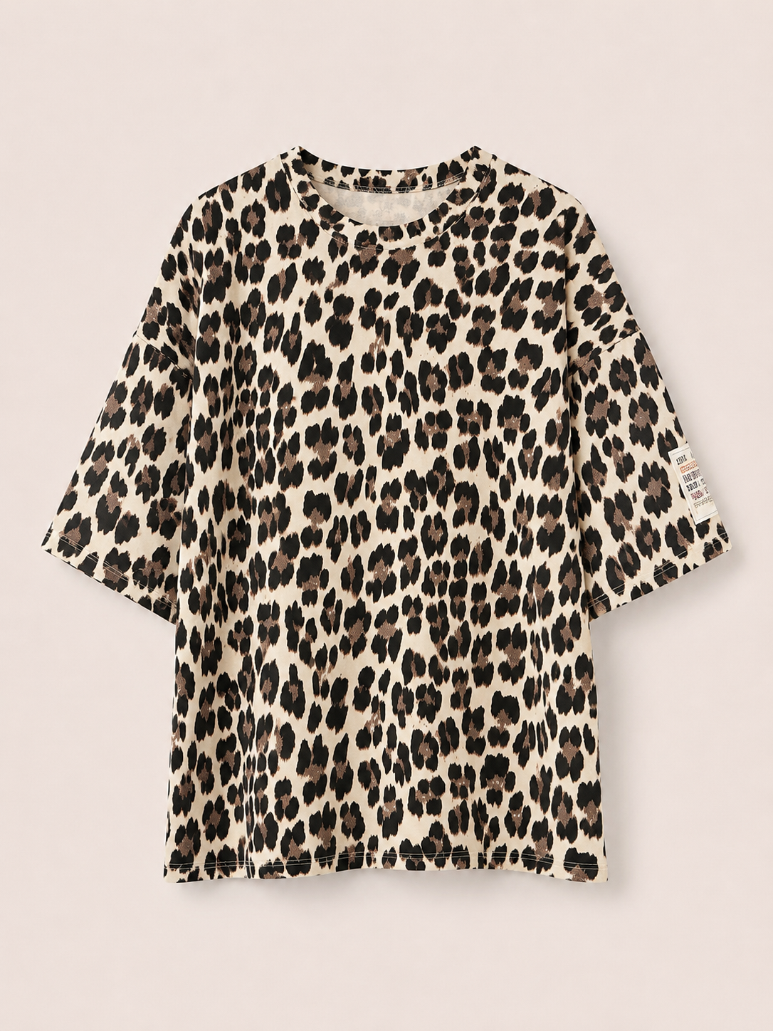 T-Shirt Leo Print Creme