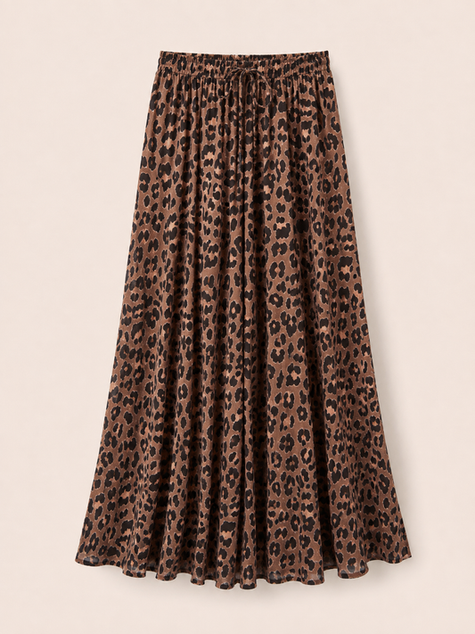 Leo Jersey Hose braun mit weitem Bein