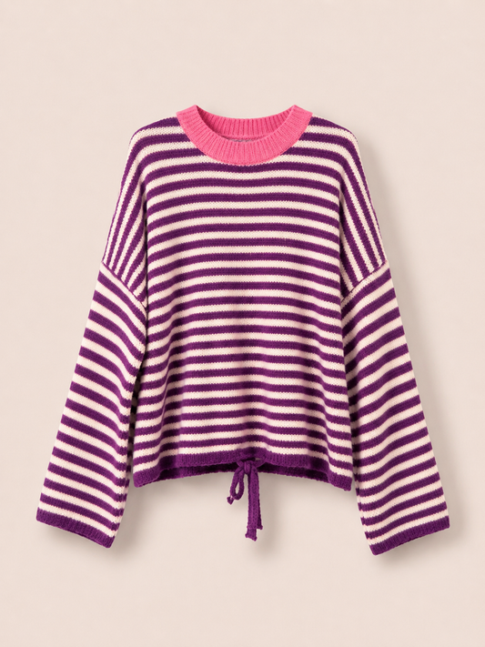 Strickpullover mit Streifen