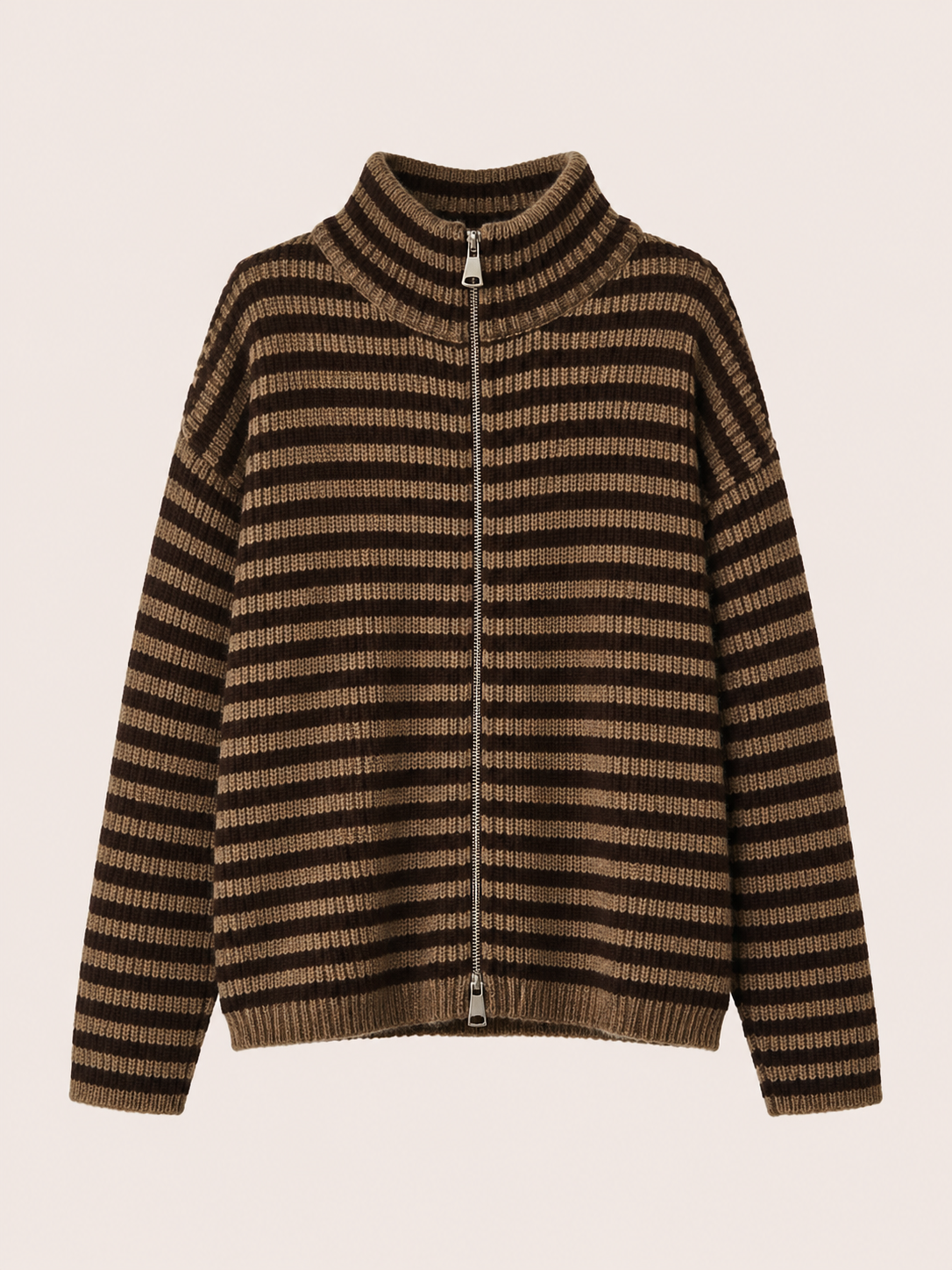 Gestreifte Strickjacke