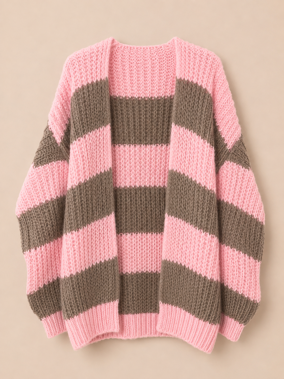 Gestreifter offener Cardigan Mia
