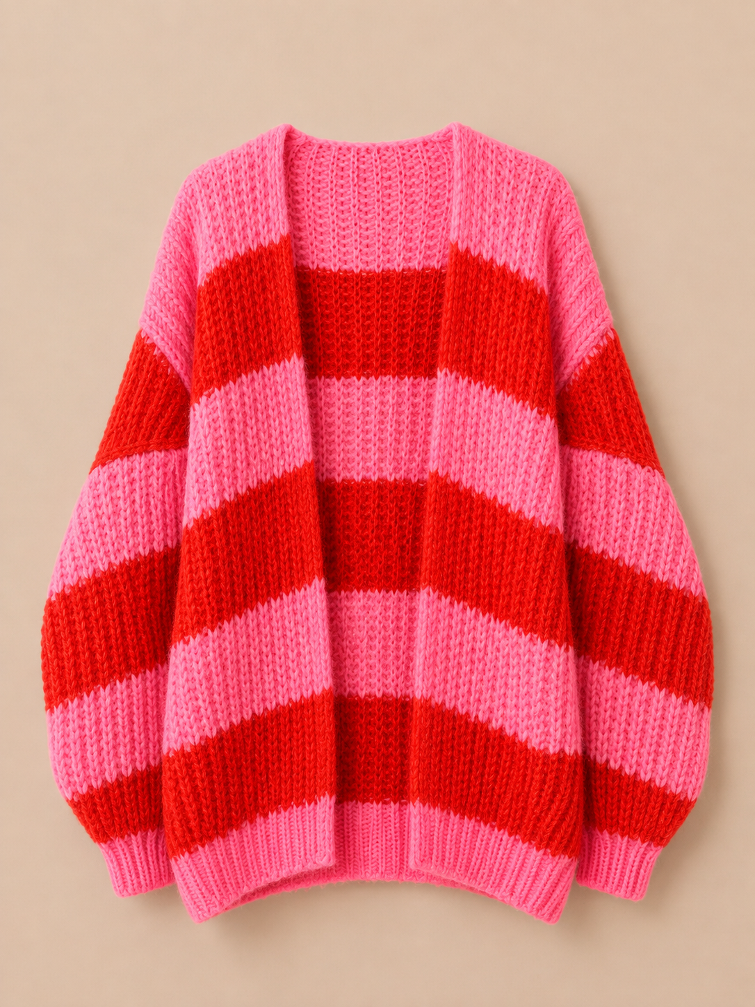 Gestreifter offener Cardigan Mia