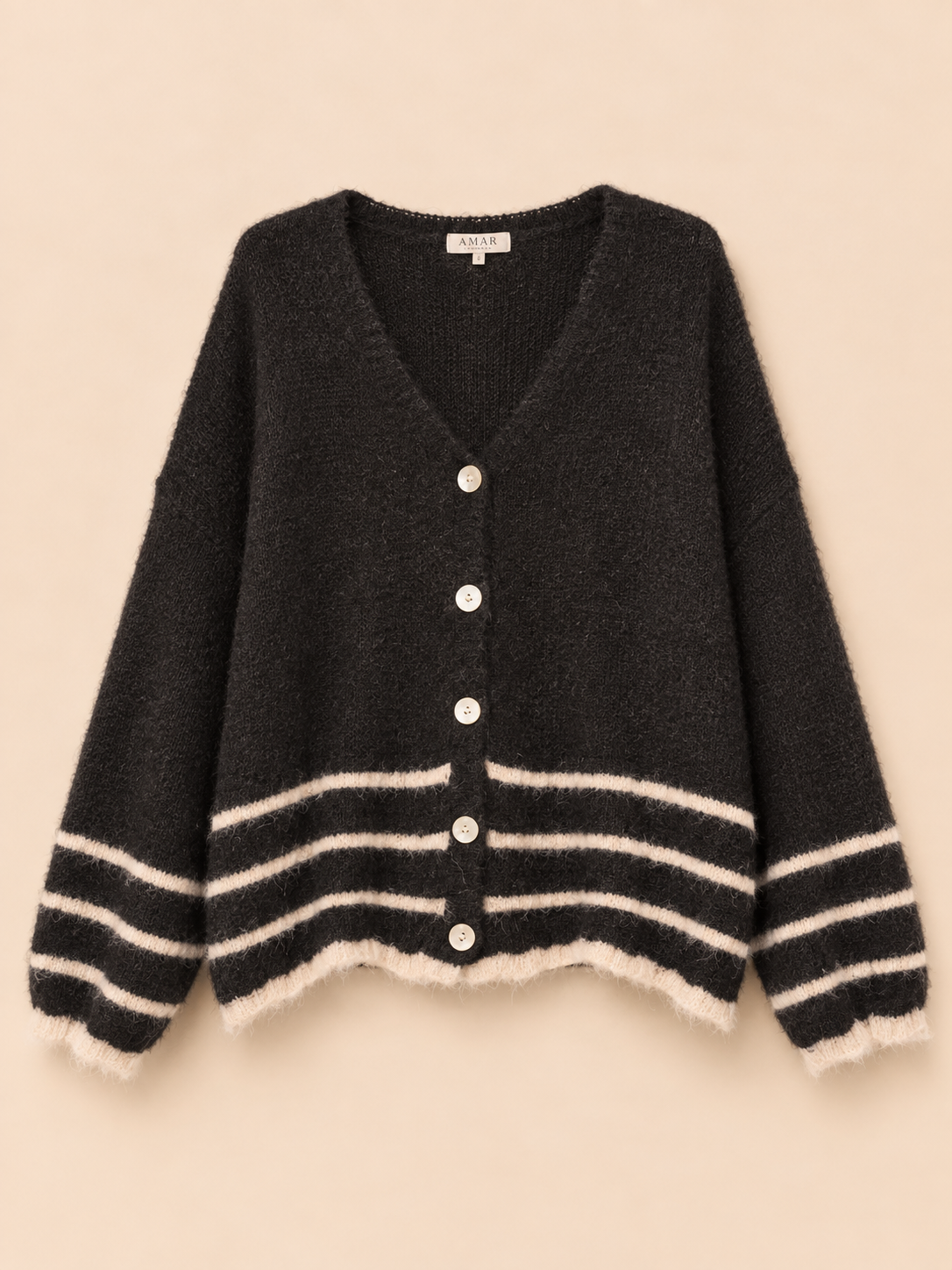 Oversize Cardigan mit Streifen