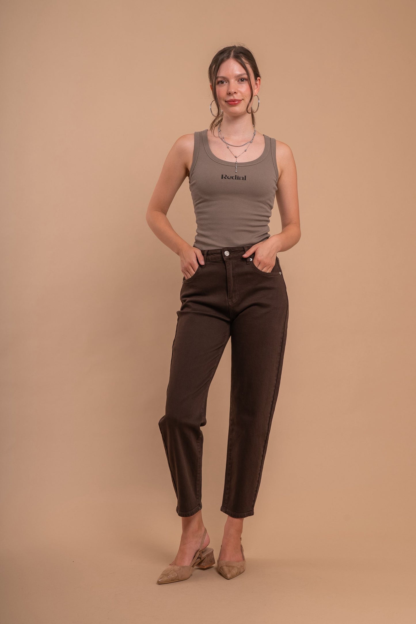 Braune mom Jeans
