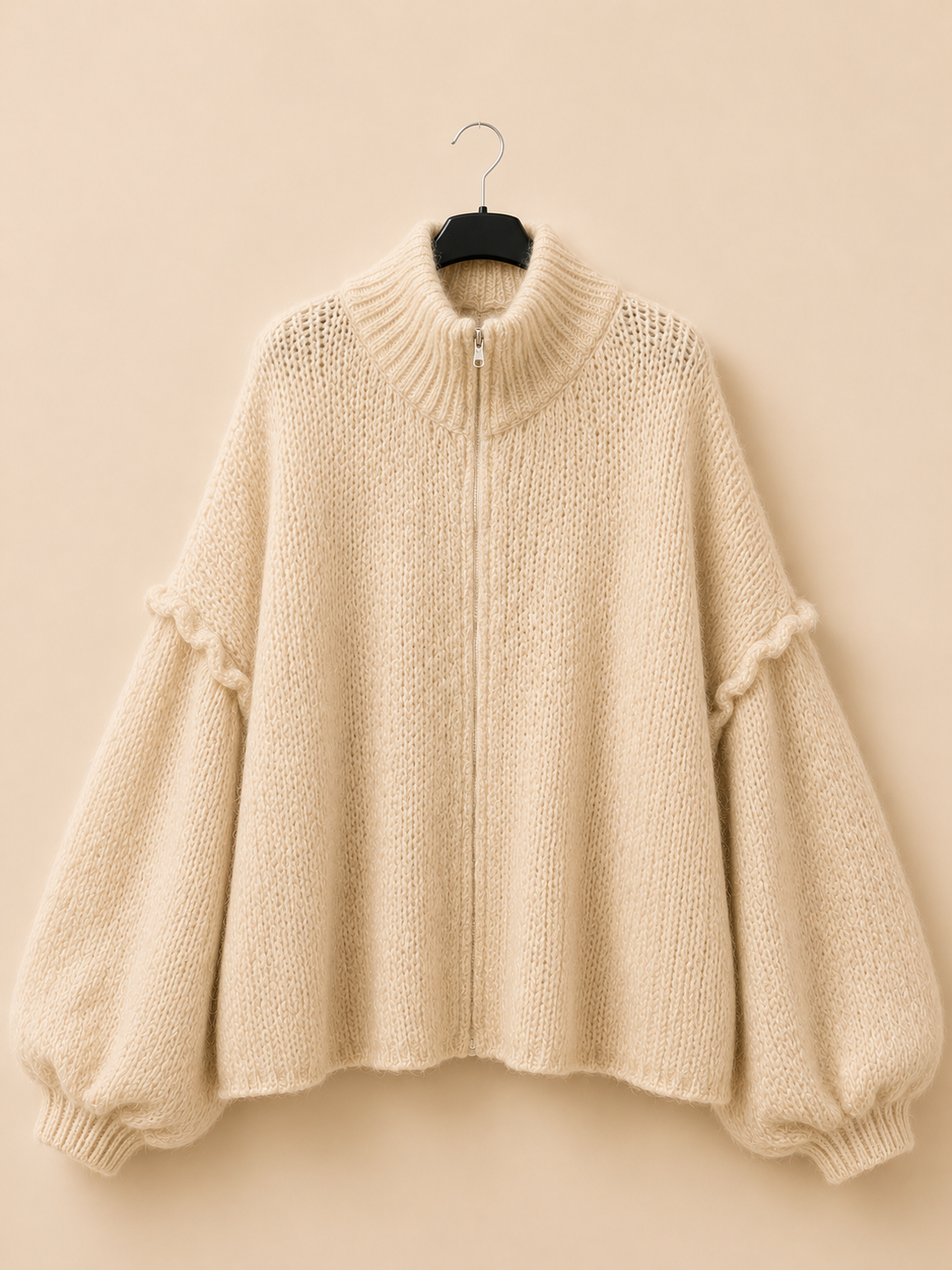 Strickjacke mit Reißverschluss