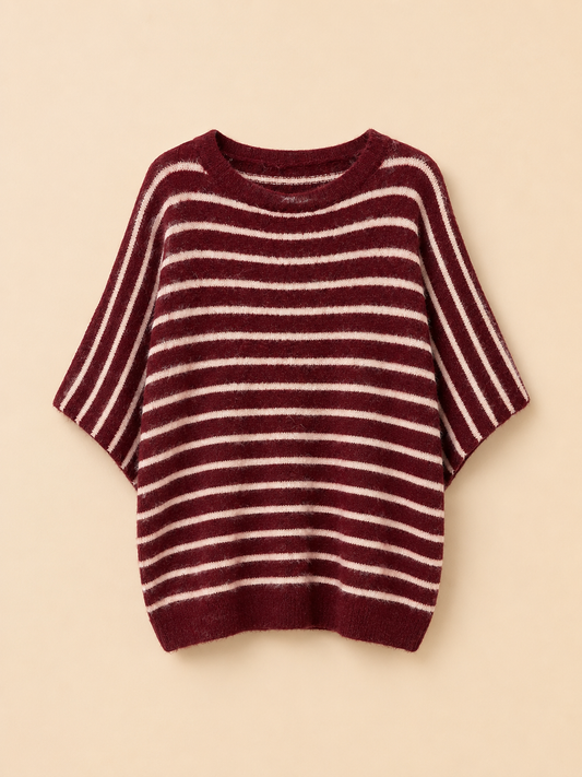 Strick T-Shirt gestreift