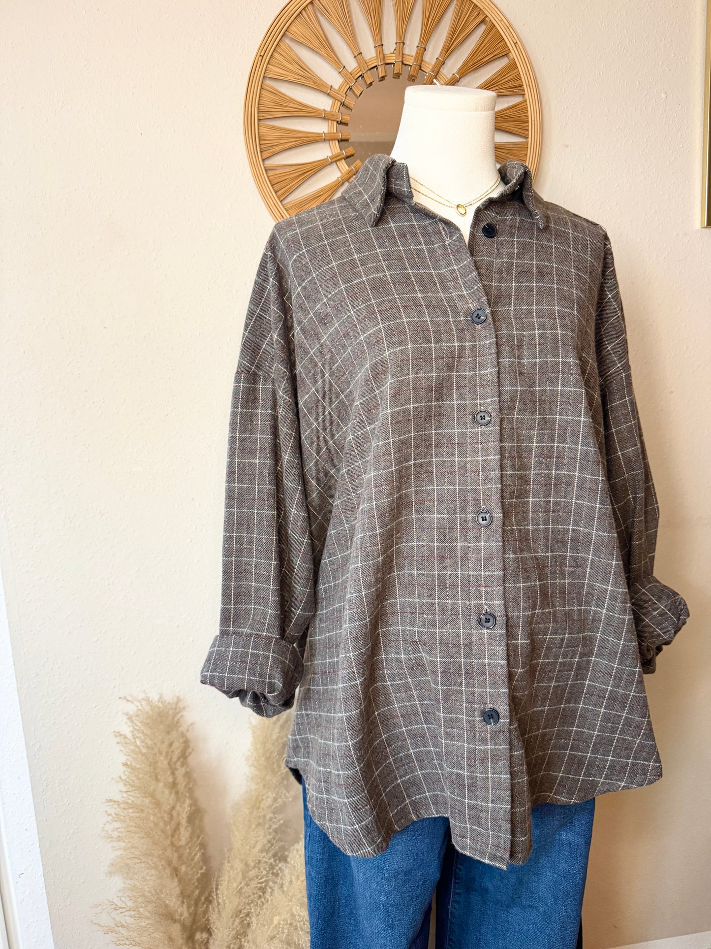 Karohemd Lea – Lässiger Oversize-Look, tragbar bis 42/44