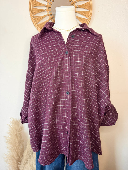 Karohemd Lea – Lässiger Oversize-Look, tragbar bis 42/44