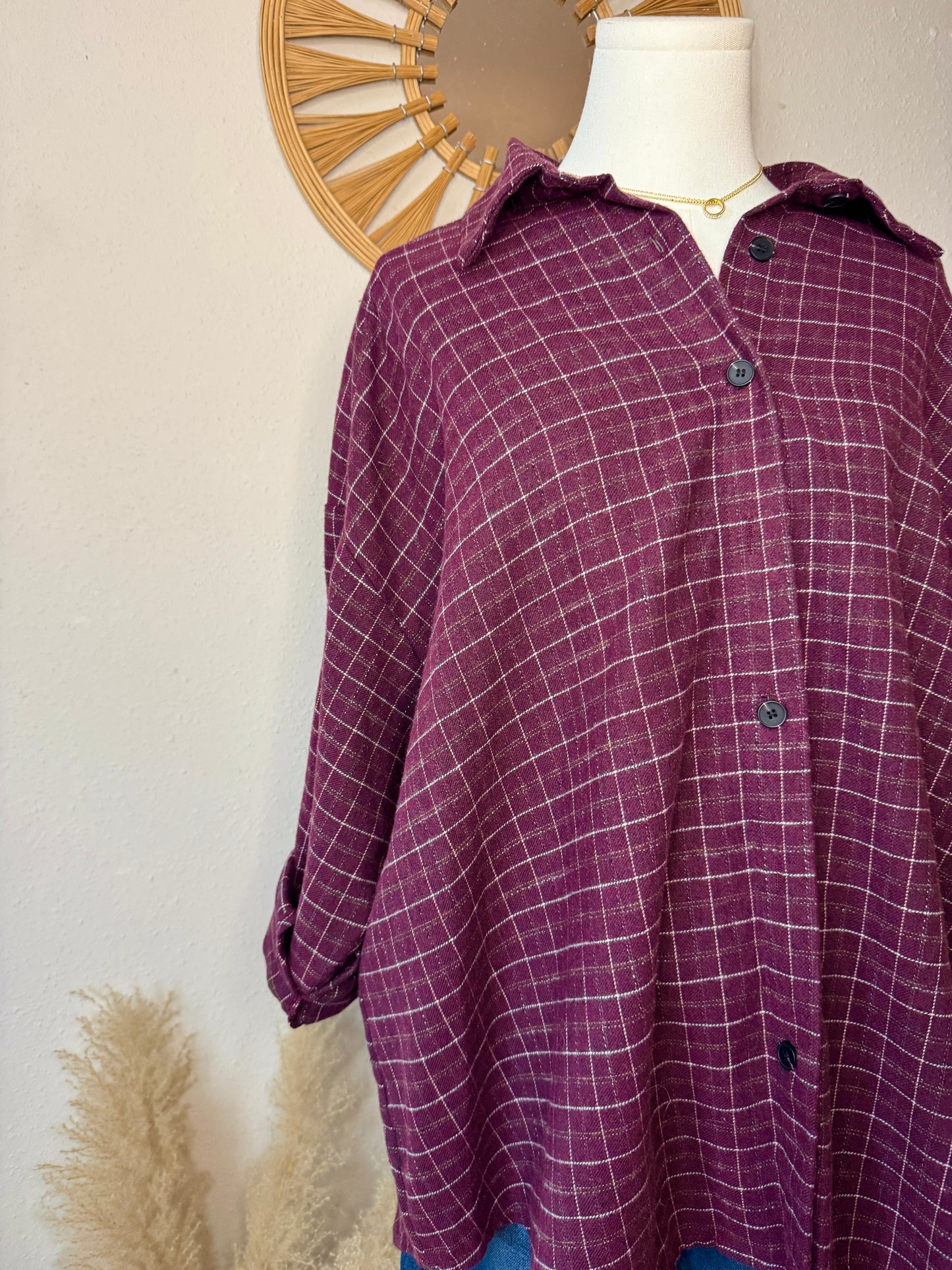 Karohemd Lea – Lässiger Oversize-Look, tragbar bis 42/44