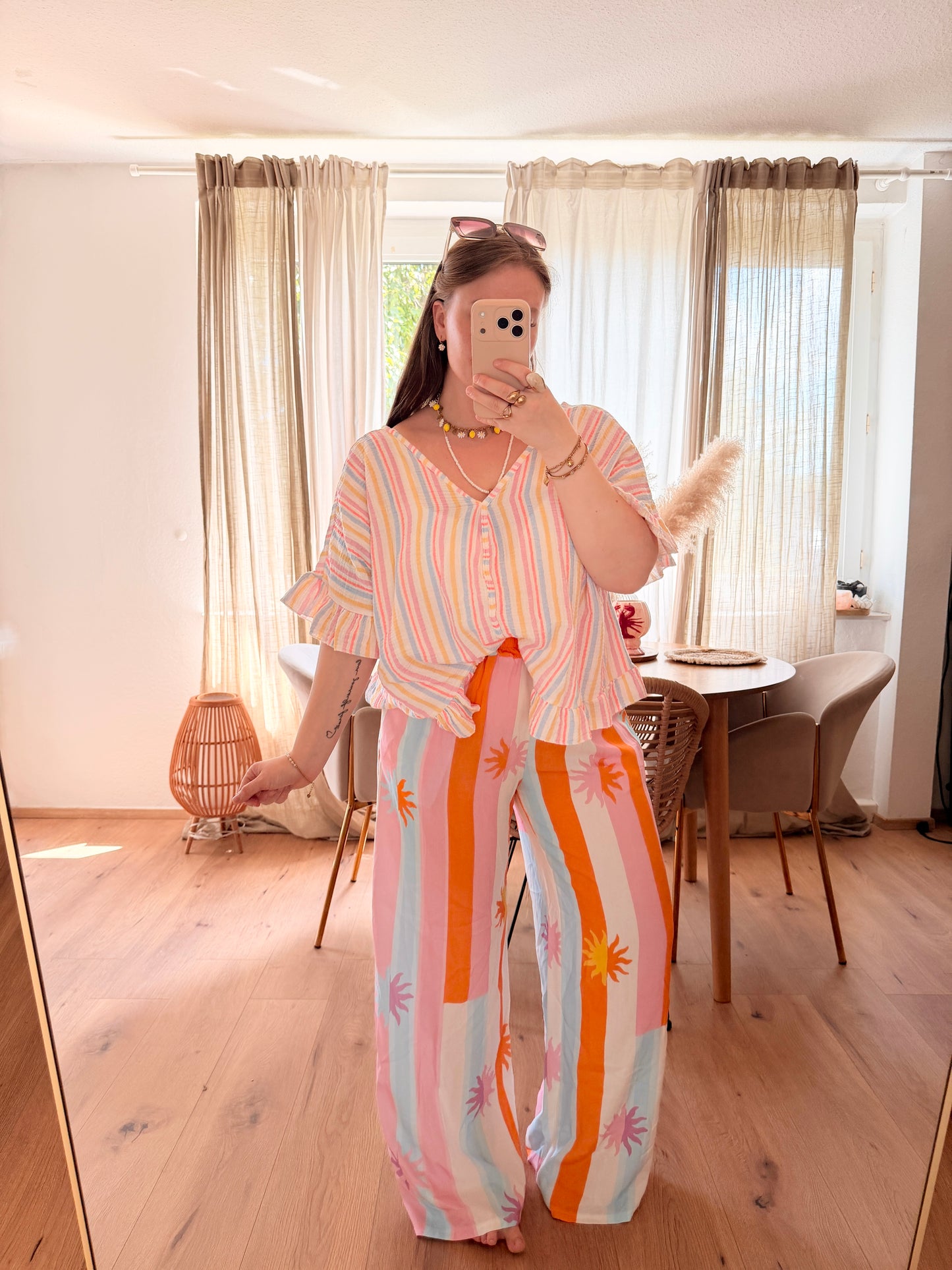 Stoffhose Sun gestreift