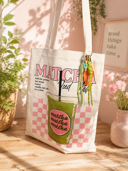 Matscha Tasche mit Anhänger