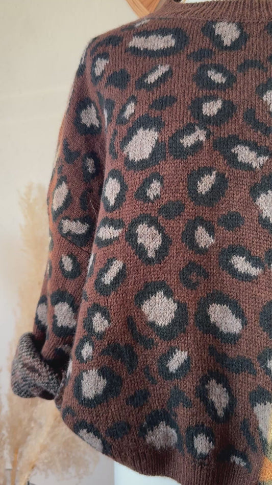 Leo Strickpullover Braun