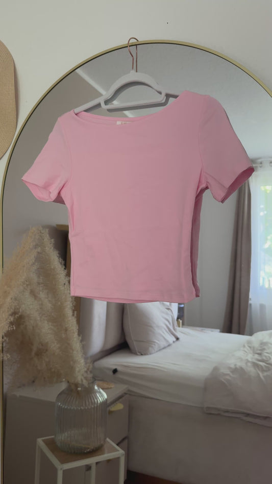 Basic T-Shirt Rosa – 100 % Baumwolle